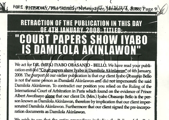 Iyabo Obasanjo Named in N3.5bn Contract Row