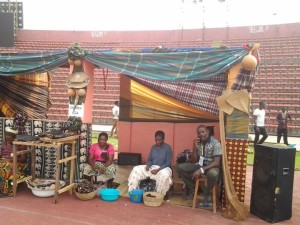 A makeshift shrine in preparation for Ohurikaka ritual