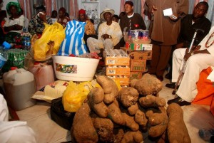 Some items needed for the Iya marriage as presented by the groom to the family of the bride